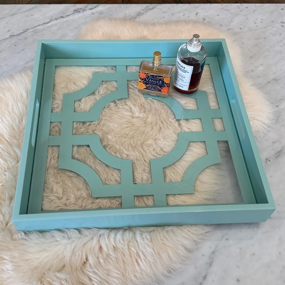 Turquoise Acrylic Tray 15